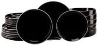 Creatable Tellerset 18-tlg NORDIC GOURMET, schwarz, Steinzeug