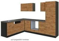 Held M&ouml;bel Eck-K&uuml;chenzeile SORRENTO, Eiche Wotan, Holznachbildung