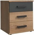 Z2 Nachtkommode CORK, eiche/graphit, Holznachbildung