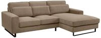 MID.YOU Sofa L-Form rechts BOLIVIA, braun, Polyester