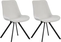 MID.YOU Drehstuhl 2er-Set EMILIA, creme, Polyester