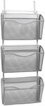 Zeller Present Wand/T&uuml;r-Magazinhalter MESH, silber, Metall