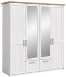 MID.YOU Kleiderschrank 4-t&uuml;rig VERONA, L&auml;rche, Holznachbildung