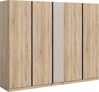 MID.YOU Kleiderschrank 5-t&uuml;rig OAKLAND, Eiche s&auml;gerau/sonoma,...