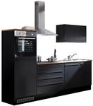 Yourkitchen K&uuml;chenblock 260 JAZZ, schwarz, Holznachbildung