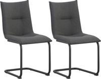 MID.YOU Schwingstuhl 2er-Set SONJA, anthrazit, Polyester