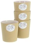 Creatable Becher 4-tlg FUTURO, sand, Steinzeug
