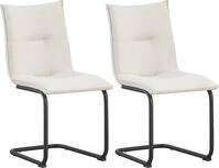 MID.YOU Schwingstuhl 2er-Set SONJA, creme, Polyester