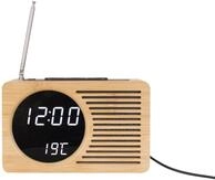 KARLSSON Radiowecker RETRO, natur, Bambus