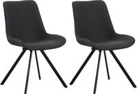 MID.YOU Drehstuhl 2er-Set EMILIA, anthrazit, Polyester