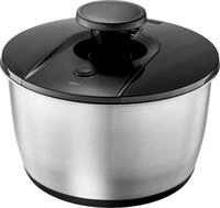GEFU Salatschleuder PUSH IT, schwarz/ silber, Edelstahl