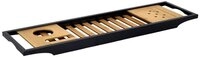 Zeller Present Badewannenablage, schwarz, Bambus