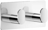 Beslagsboden Doppelhaken CUBE, silber, Edelstahl