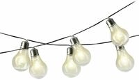 Lumineo Solar Lichterkette mit 10 Lampen, wei&szlig;/schwarz, Kunststoff
