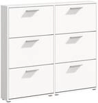 Carryhome Schuhkipper 6er SAM, Holznachbildung