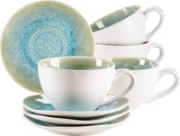 M&auml;ser Kaffeetassen-Set 8-tlg. FROZEN, gr&uuml;n, Steinzeug