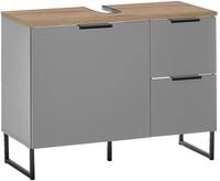 XORA Waschbeckenunterschrank DENVER, grau, Holznachbildung