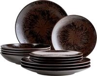 M&auml;ser Tafelservice 12-tlg. METALLIC BRONZE, braun, Steinzeug