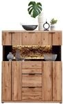 Cantus Highboard DONNA, wildeiche, Teilmassiv