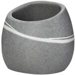 Sadena Zahnputzbecher LITTLE ROCK, grau, Polyresin