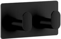 Beslagsboden Doppelhaken CUBE, schwarz, Edelstahl