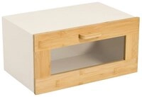 Zeller Present Brotkasten mit Klappe, beige, Bambus
