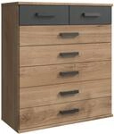 Z2 Kommode CORK, eiche/graphit, Holznachbildung