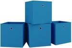 VCM 4er-Set Faltbox Klappbox BOXAS, blau, Stoff