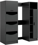 MID.YOU Waschmaschienenumbau-Set FREE, anthrazit, Holznachbildung