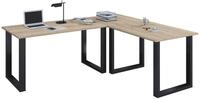 VCM Eck-Schreibtisch LONA, Eiche s&auml;gerau/sonoma, Holznachbildung