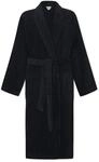 M&Ouml;VE Bademantel Schalkragen XS HOMEWEAR BASIC, schwarz, Baumwolle