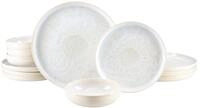 creaTable Tellerset 12-tlg. YUKI WEISS, Steinzeug