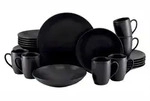 creaTable Kombiservice 24-tlg. SOFT TOUCH, schwarz, Steinzeug