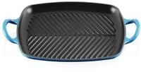 LE CREUSET Grillplatte 30x27 cm, blau, Gusseisen