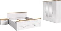 MID.YOU Bettanlage mit Kleiderschrank VERONA, L&auml;rche, Holznachbildung