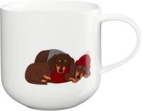 ASA SELECTION Henkelbecher Dachshund COPPA XMAS, multicolour, Bone...