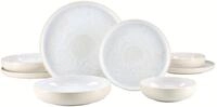 creaTable Tellerset 8-tlg. YUKI WEISS, Steinzeug