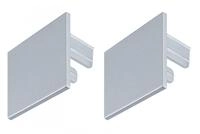 PAULMANN Endkappe 2er-Set LINION, chrom, Kunststoff