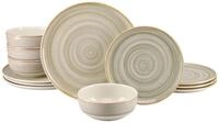 creaTable Tellerset 12-tlg. CAOBA, beige, Steingut