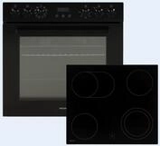 Mican Einbauherd-Set HSHDB73S, schwarz, Materialmix