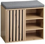 Kesper Schuhschrank mit Sitzkissen, natur, Holz