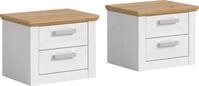 MID.YOU Nachtkommoden-Set VERONA, L&auml;rche, Holznachbildung