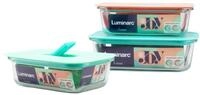 creaTable Dosenset rechteckig 3-tlg. UNIQUE, transparent, Glas