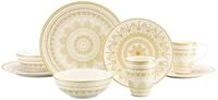 creaTable Kombiservice 8-tlg MANDALA GOLD, Steinzeug
