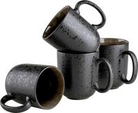 M&auml;ser Kaffeebecher 4er-Set NIARA, grau, Steinzeug