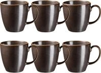 M&auml;ser Kaffeebecher 6er-Set POWERFUL, braun/schwarz, Porzellan