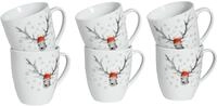 creaTable Kaffeebecher 6-tlg HIRSCH, Porzellan