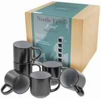 creaTable Kaffeebecher 6-tlg NORDIC FJORD, Frost, Steinzeug