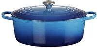 LE CREUSET Br&auml;ter Signature 31 cm AZURE, blau, Gusseisen