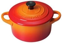 LE CREUSET Mini Cocotte 10 cm Ofenrot, orange, Steinzeug